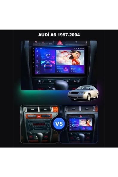 Audi A6 1997-2004 Uyumlu 9 inç Android Multimedya