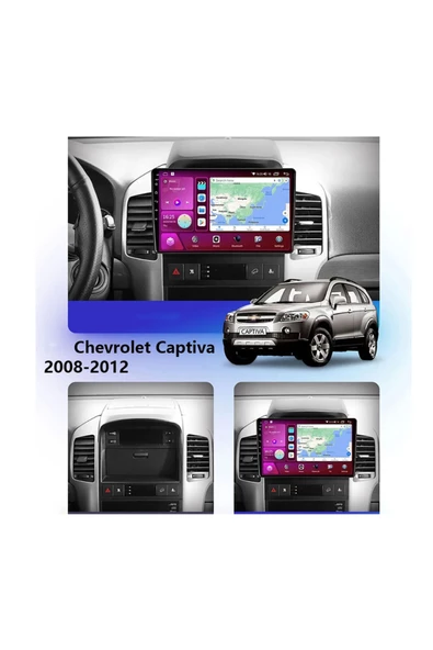 NAVMİNA Chevrolet Captiva 2007-2012 Uyumlu 9 inç Üste Takılan Model Multimedya ürün görseli