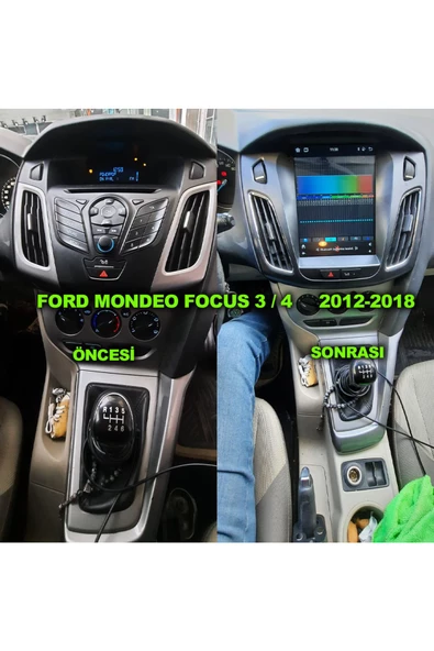 NAVMİNA Ford Focus 3-4 2012-2018 Uyumlu 9.7 inç TESLA 2+32 GB Multimedya - Resim 2