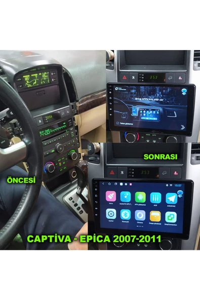 NAVMİNA Chevrolet Captiva  2007-2012 Epica 2004-2011 Uyumlu 9 inç Alta Takılan Model Multimedya