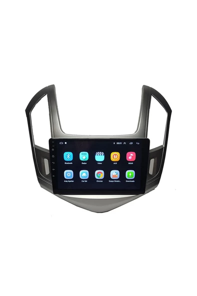 NAVMİNA Chevrolet CRUZE 2013-2015 Uyumlu 9 inç Gri Çerçeveli Multimedya - Resim 2