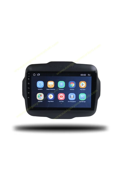 NAVMİNA JEEP Renegade 2016-2021 Uyumlu 9 inç 4-32 GB Multimedya - Resim 3