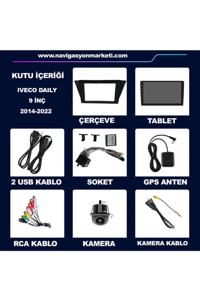 NAVMİNA IVECO DAILY 2014-2022 Uyumlu 9 inç 4-32 GB Multimedya - Resim 6