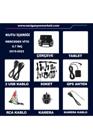 NAVMİNA Mercedes Vi?to Nbt 2015-2023 Uyumlu 12.3 I?nç 4-65 Gb Multi?medya - 6
