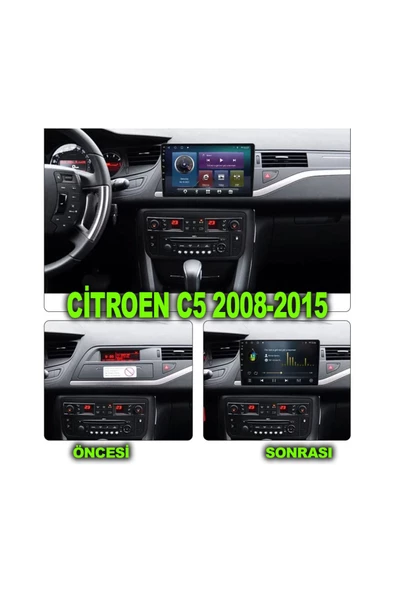 NAVMİNA Citroen C5 2008-2015 Uyumlu 10 inç 2+32 gb Multimedya - Resim 3