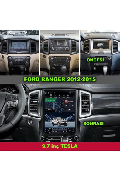 NAVMİNA Ford Ranger 2012-2015 Uyumlu 9.7 inç Tesla 2+32 Gb Multimedya
