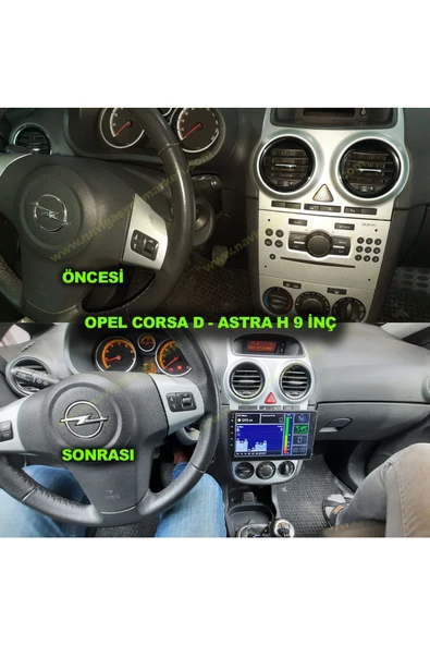 NAVMİNA Opel Corsa D Uyumlu Astra H Alta Takilan 9 inç 2-32 Gb Multi?medya ürün görseli