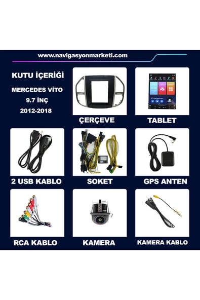 NAVMİNA MERCEDES VİTO 2012-2018 UYUMLU 9.7" TESLA 4-64 GB MULTİMEDYA - 6