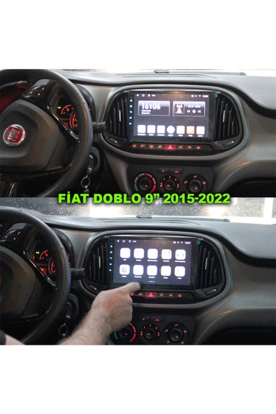NAVMİNA Fiat Doblo 2015-2022 Uyumlu 9 inç 2+32 GB Multimedya - Resim 3