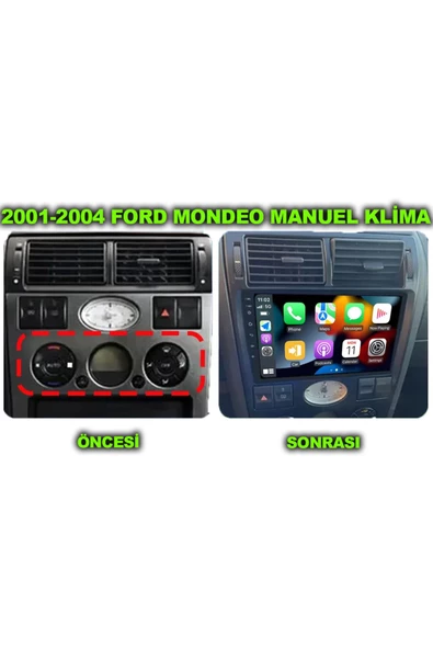 NAVMİNA FORD MONDEO 2001-2004 UYUMLU 9 İNÇ 2+32 GB MULTİMEDYA - Resim 3