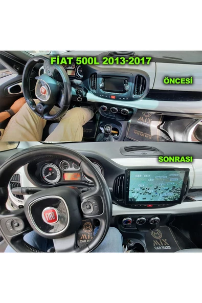 NAVMİNA Fiat 500L 2013-2017 Uyumlu Siyah 9 inç 2+32 GB Multimedya - Resim 3