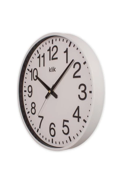 Digithome Simplex Cam Detaylı Sessiz Mekanizmalı Duvar Saati 37,5 Cm Beyaz - K-SIMPLEX-BEYC320.230 - 2