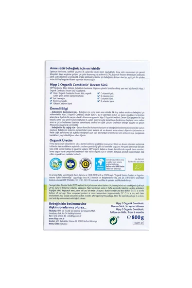 2 Organik Combiotic Devam Sütü 800 gr 6-12 Ay NO COLOR 2 - Resim 5