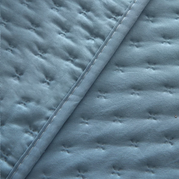 OGLO Çift Kişilik Yatak Örtüsü İndigo 230 x 250 Cm - 3