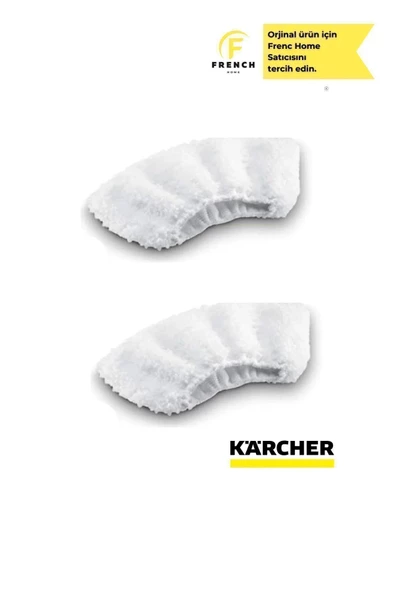 Karcher Beyaz Buharlı Temizlik Makinesi Beyaz Microfiber Bez Ikili Sc2 Sc3 Sc4 Sc5 Uyumlu