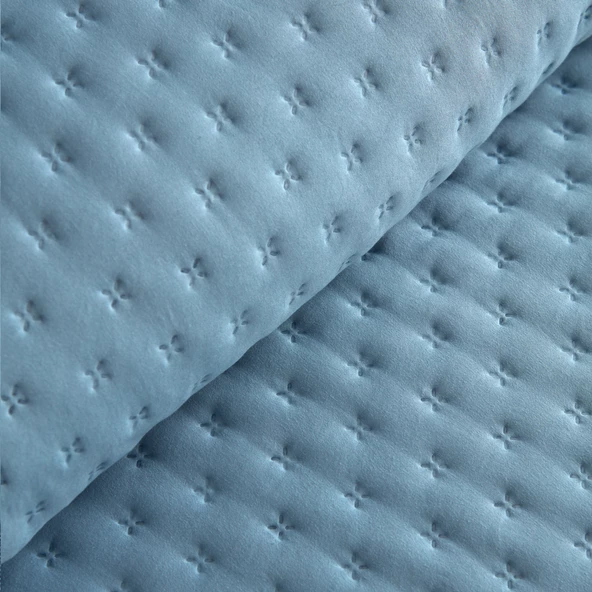 OGLO Çift Kişilik Yatak Örtüsü İndigo 230 x 250 Cm - 6