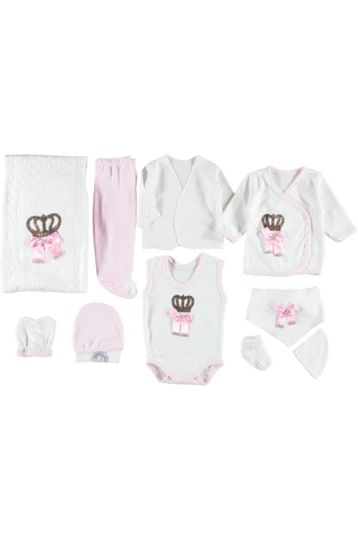 TAÇ APLİKELİ TRİKO BATTANİYELİ 10'LU ZIBIN SETİ - Resim 3