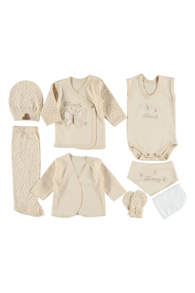 KELEBEK NAKIŞLI ORGANİK 8'Lİ ZIBIN SETİ ürün görseli