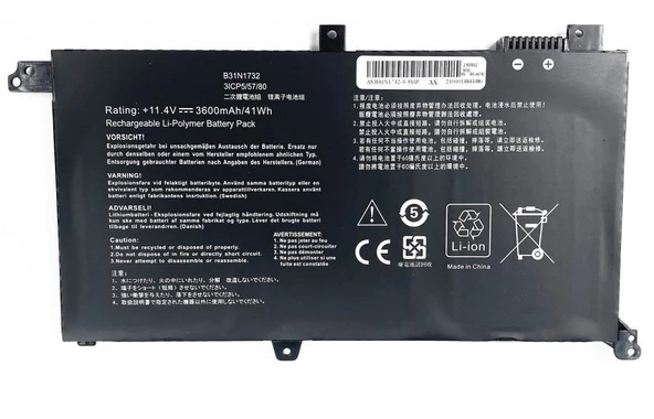 Asus x571GD-AL144T Batarya Pil