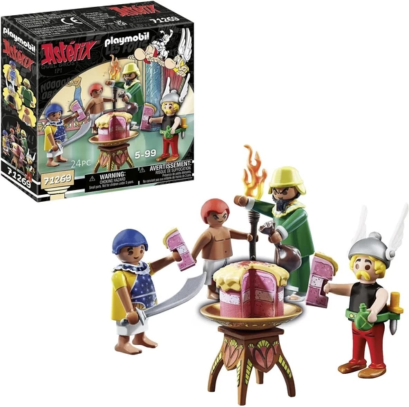 PLAYMOBIL Asterix 71269 Pyradonis'in zehirli pastası, Asterix, Kleopatra’nın çeşnicisi ve Pyradonis ve yardımcısı Schrau