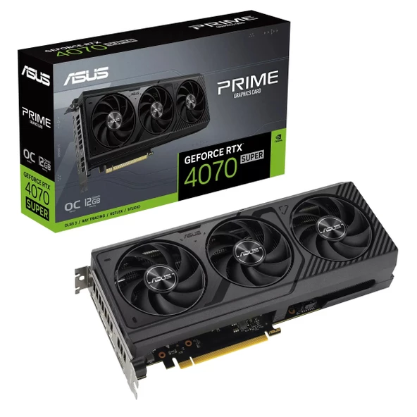 ASUS PRIME GeForce RTX 4070 SUPER OC 12GB GDDR6X 192Bit DX12 DLSS 3 EKRAN KARTI