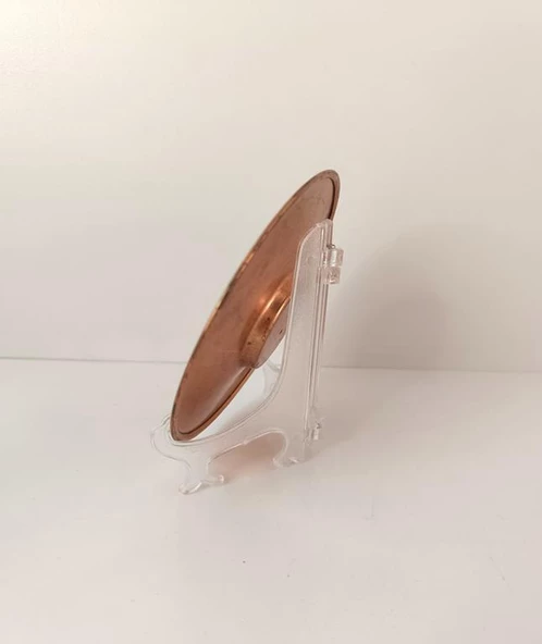 Bakır Tabak Nazar Boncuk Kötü Göz Duvar Masa Süsü Biblo Dekor - 3