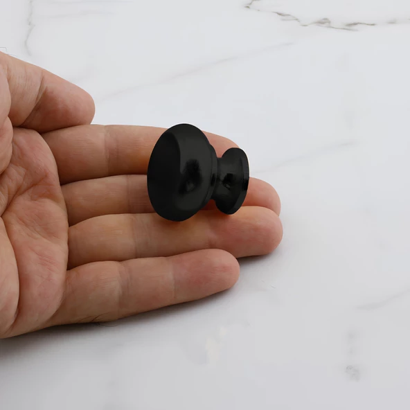 Gama Düğme Metal Kulp Siyah Çekmece Mobilya Mutfak Dolabı Dolap Kulpu Kulbu Kulpları - Resim 5