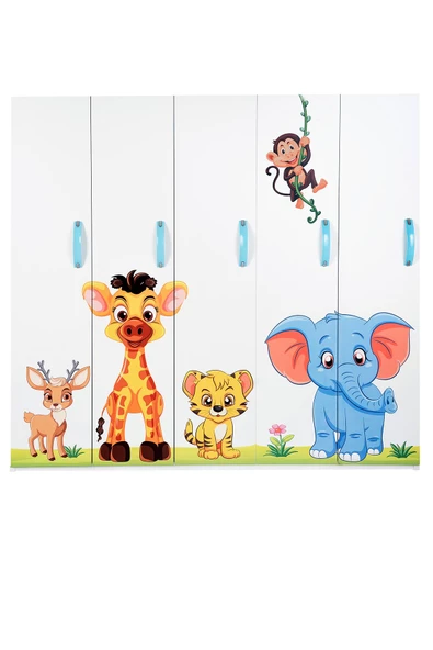 Safari Hayvanları Portmanto - 2