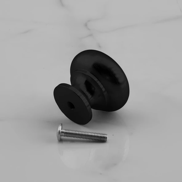Gama Düğme Metal Kulp Siyah Çekmece Mobilya Mutfak Dolabı Dolap Kulpu Kulbu Kulpları - Resim 4