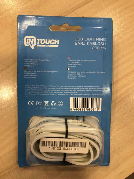 İntouch IN TOUCH USB LIGHTNING ŞARJ KABLOSU - 2
