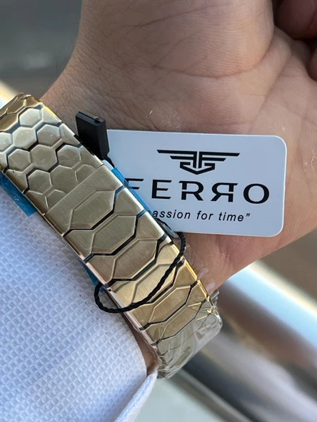 Ferro Çelik Kordon Takvimli Kadran 30 Mt Suya Dayanıklı Erkek Kol Saati EFM40133-B2 - Resim 6