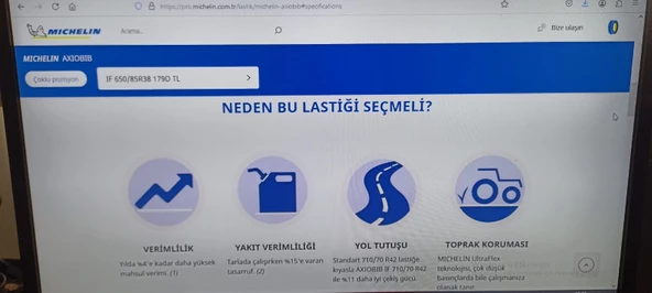 650/85 R 38 TL 179D AXİOBİB MİCHELİN RADİAL TUBELEXX BÜYÜK TRAKTÖR VE BİÇERDÖVER LASTİĞİ(2ADET) 6508538 - 4