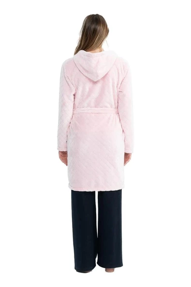 U.s Polo Assn. 17081 Kadın Kapişonlu Welsoft Sabahlık - Resim 4