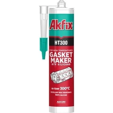 Akfix HT300 Sıvı Conta Yüksek Isı Silikonu Kırmızı 310 Ml