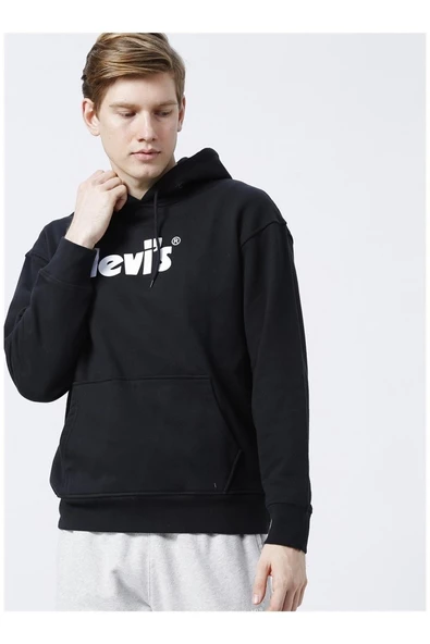 Levi's Erkek Kapüşonlu Siyah Erkek Sweatshirt - A2827-0040