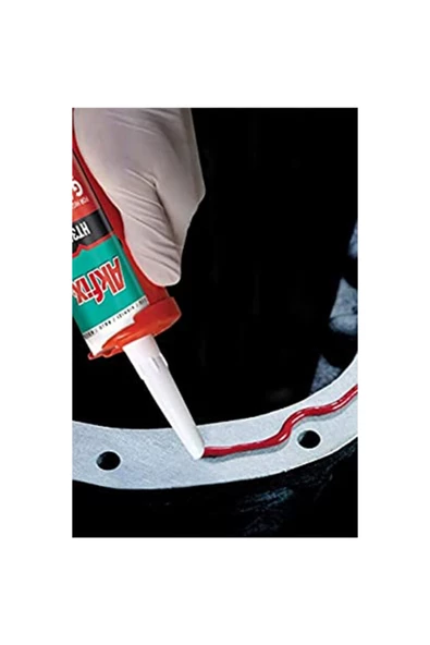 Akfix HT300 Sıvı Conta Yüksek Isı Silikonu Kırmızı 310 Ml - 2