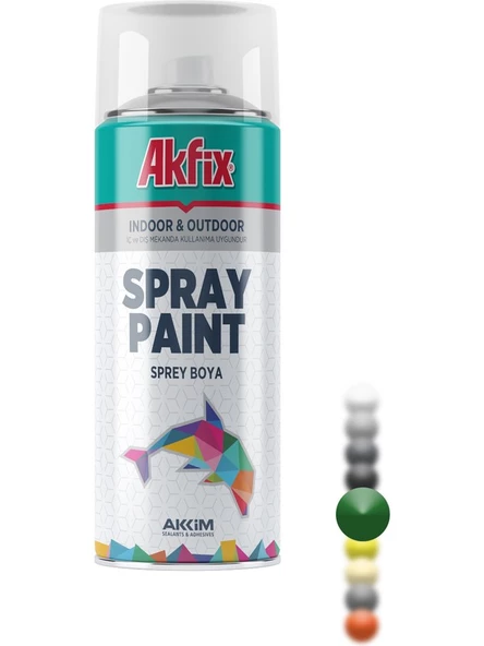 Akfix Sprey Boya Parlak Yeşil RAL6001 400ML / 300GR