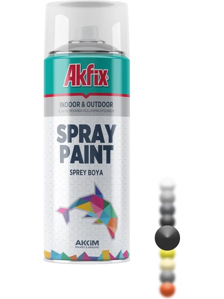 Akfix Sprey Boya Parlak Siyah RAL9005 400ML / 300GR