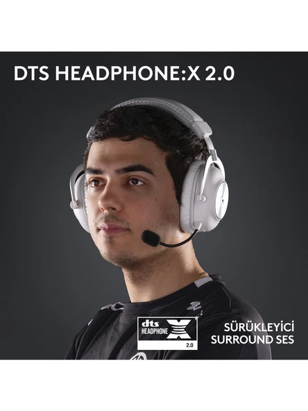 Logitech G PRO X 2 LIGHTSPEED Kablosuz DTS:X Headphone 2.0 - 7.1 Surround Ses Oyun Kulaklığı - Beyaz - 8