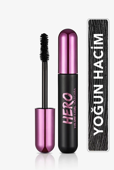 Kıvrım Ve Hacim Veren Maskara (SİYAH) - Hero Volume & Curl Mascara - 000 - 8682536022804