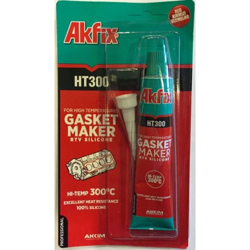 Akfix HT300 Sıvı Conta Yüksek Isı Silikonu Kırmızı 50 GR - Resim 2