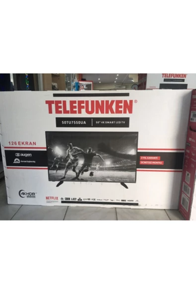 Telefunken 50tu7550ua 50" 127 Cm, 4k Ultra Hd, Dahili Uydu Alıcı, Wifi, Lan, Smart, Led Televizyon - 3