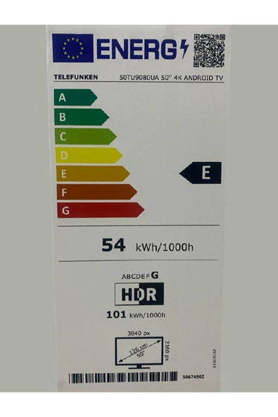 Telefunken 50TU9080UA 50'' 127 Ekran Uydu Alıcılı 4K Ultra Hd Google Smart LED Tv - 3