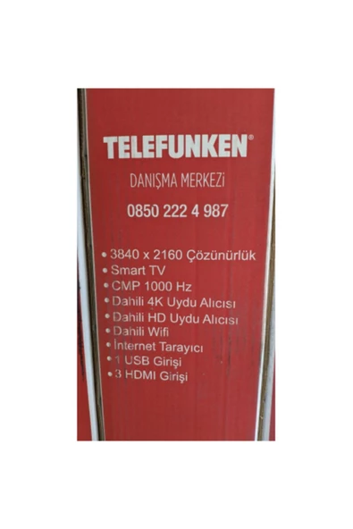 Telefunken 50tu7550ua 50" 127 Cm, 4k Ultra Hd, Dahili Uydu Alıcı, Wifi, Lan, Smart, Led Televizyon - 4