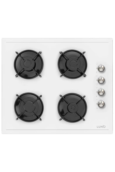 Luno Ankastre Luno F6502w01 - Lco5335w01 - 3420.6.w01 Beyaz Cam Ankastre Set - 3