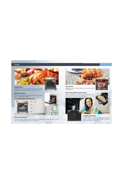 Luno Ankastre Cam Fırın 60 Cm Siyah F6502b01 - 2