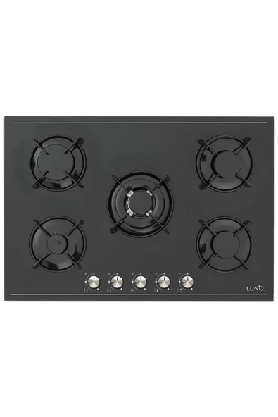 Luno Ankastre 3'lü cam siyah set 90 cm Davlumbaz 75cm Ocak - 3