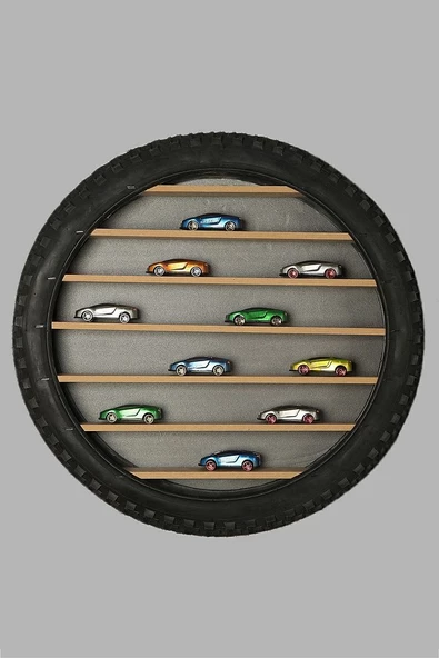 Dekoratif Tekerlek Duvar Rafı - 2