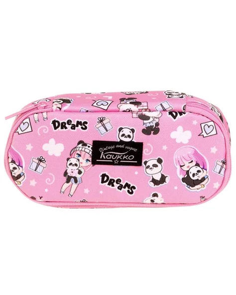 Kaukko Nature Özel Bölmeli Kalem Çantası Panda K2632