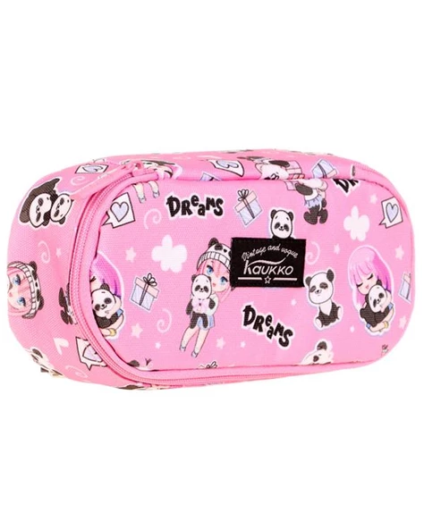 Kaukko Nature Özel Bölmeli Kalem Çantası Panda K2632 - 2